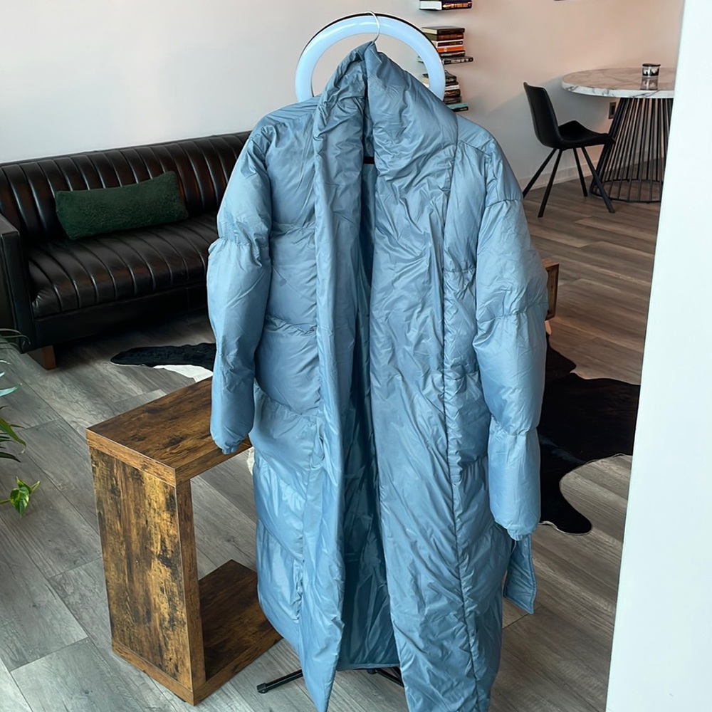 Grey/Blue Pretty Little Thing Puffer Coat